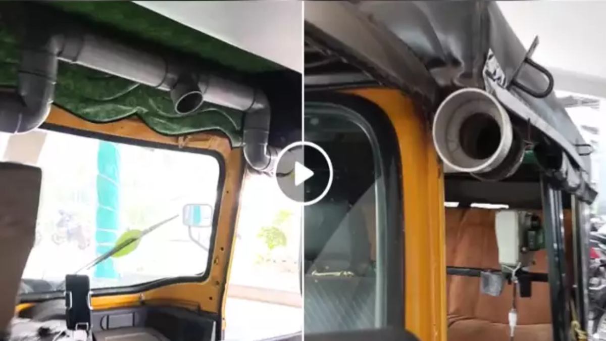 Viral Video: गर्मी से बचने ऑटो ड्राइवर ने लगाया ऐसा अनोखा जुगाड़, वीडियो देख पब्लिक रह गई दंग, कहा- ‘India is not for beginners’