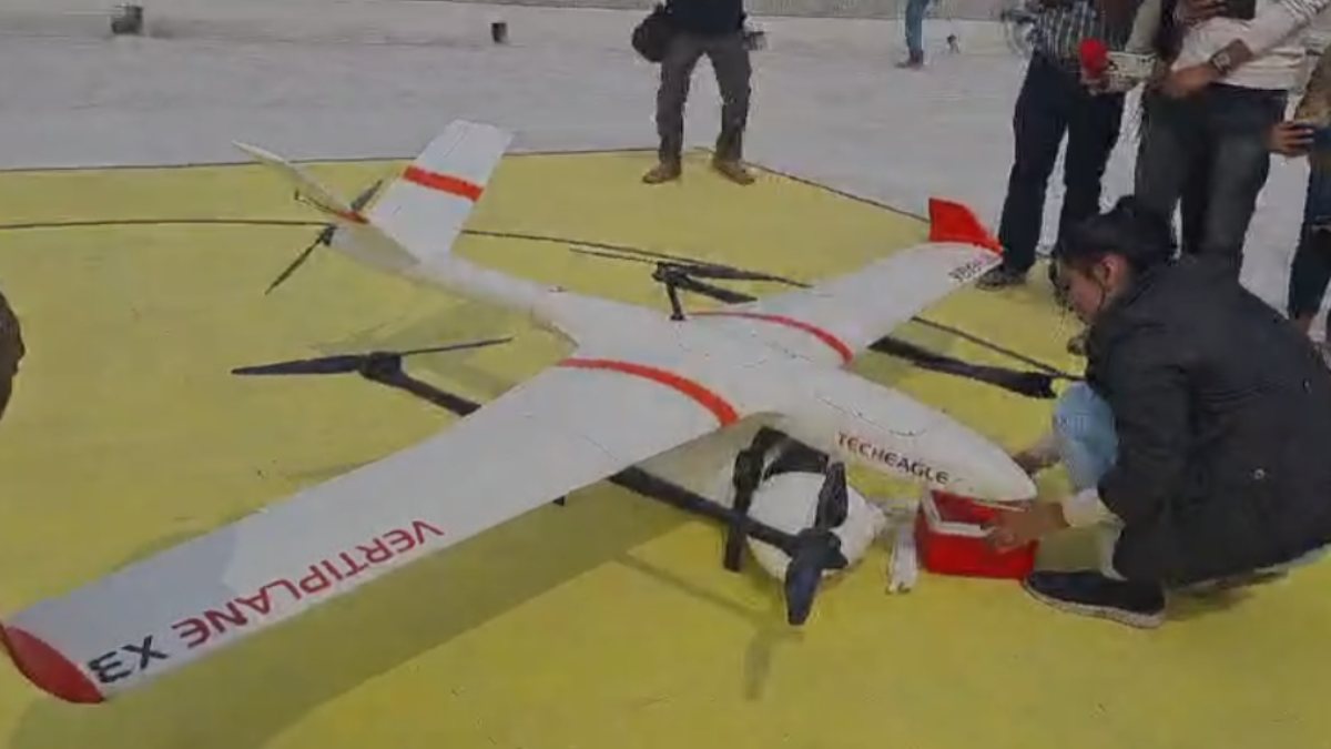 MP में पहली बार ऐसी सुविधा: भोपाल एम्स में ड्रोन ट्रायल रन, Drone से जिलों में होगी दवाई की सप्लाई
