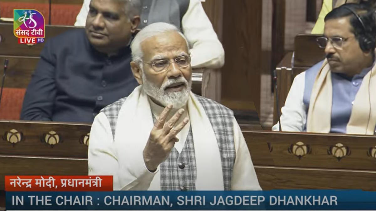 राज्यसभा में राष्ट्रपति के अभिभाषण पर धन्यवाद देते हुए पीएम मोदी ने कांग्रेस के युवराज पर साधा निशाना, खींचा मोदी 3.0 का खाका…