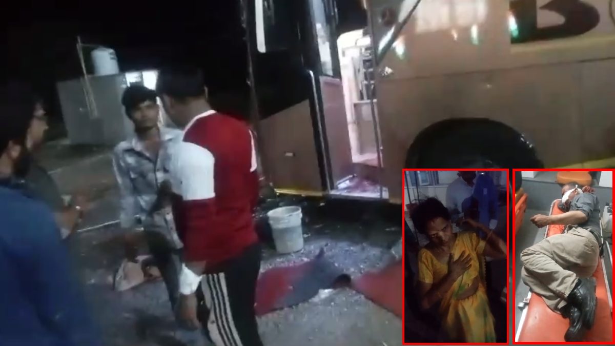 MP से दिल्ली जा रही यात्री बस पर पथराव: गाड़ी के कांच टूटे, तीन घायल, एक की हालत गंभीर