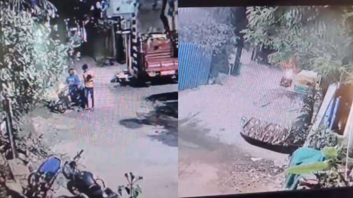बोतल में पेट्रोल भरकर फेंका: खिड़की में लगी आग, घर पर सो रहा था परिवार, CCTV में कैद