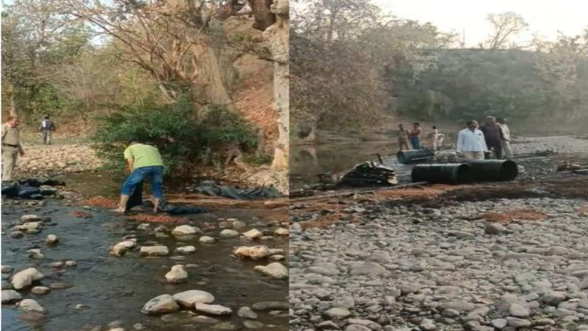 अवैध शराब ठिकाने पर MP और महाराष्ट्र पुलिस का छापा: पुलिसकर्मियों को देख फरार हुए गुर्गे, लाखों का माल किया नष्ट