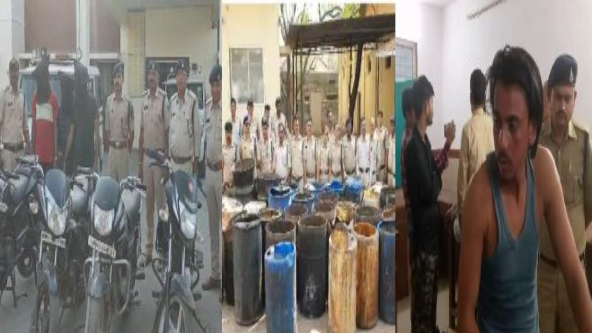 MP CRIME NEWS: खरगोन में आबकारी विभाग की टीम ने जब्त किया अवैध शराब, इंदौर में बाइक चोर पकड़ाए, दतिया में रेत को लेकर दो पक्षों में फायरिंग
