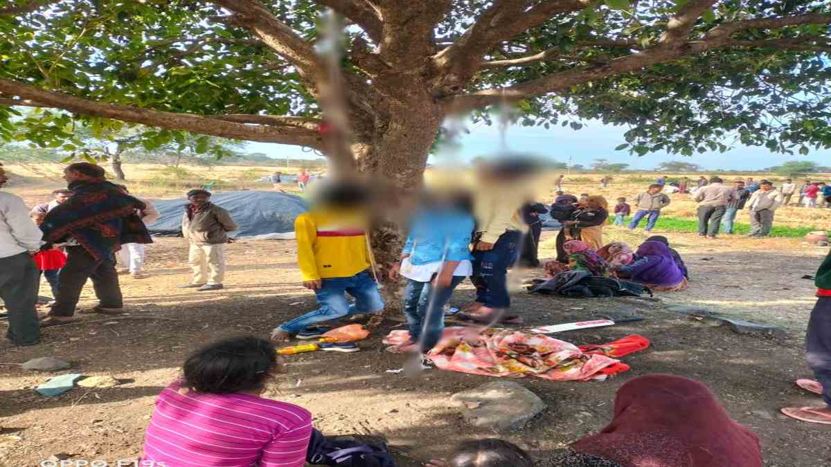 पत्नी को निर्वस्त्र कर पीटा, पति ने बच्चों के साथ की खुदकुशी: सुसाइड नोट में आरोपियों को फांसी की सजा देने की मांग