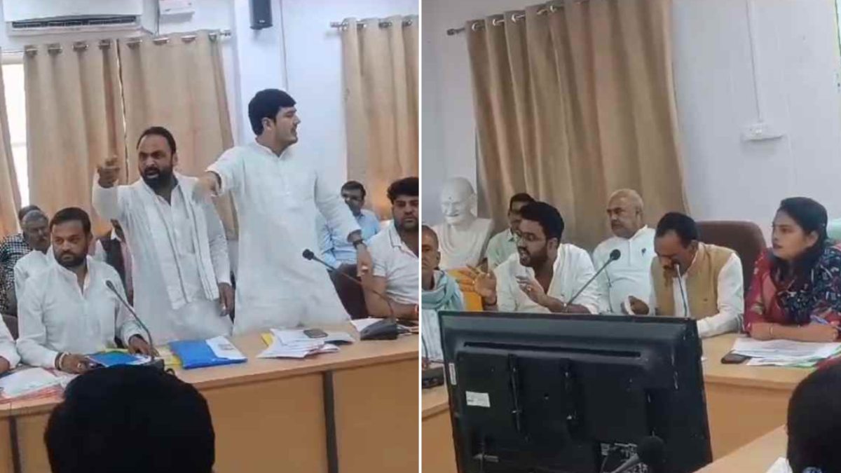 जिला पंचायत अध्यक्ष और सदस्य में तीखी नोकझोंक: अध्यक्ष के पति और चाचा ससुर भी बैठक में रहे मौजूद, VIDEO वायरल