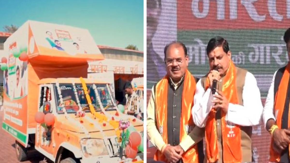 CM मोहन ने LED प्रचार रथ किया रवाना: कहा- MP की सभी 29 लोकसभा में होगा प्रचार, अबकी बार 400 पार…