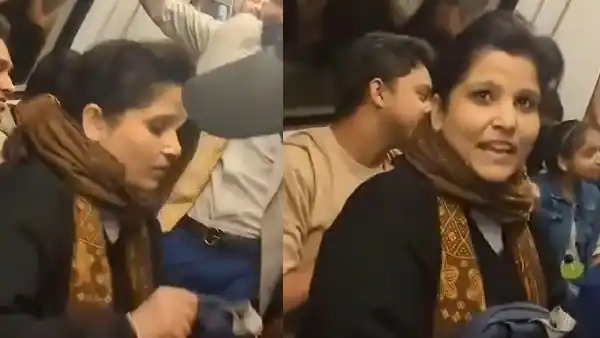 Delhi Metro का एक और Viral Video, बैठे यात्री की गोद में जाकर बैठी महिला
