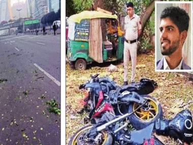 तेज रफ्तार बाइक खंभे से टकराने पर इंजीनियर के हुए दो टुकड़े , मौत