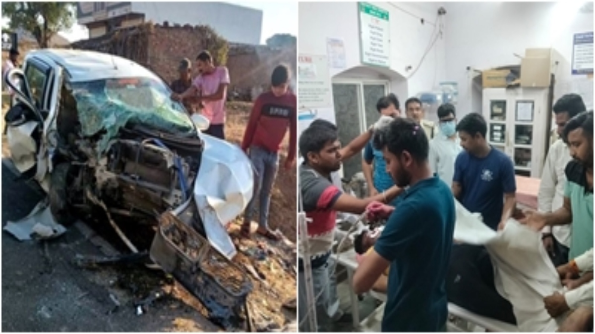 दर्दनाक हादसे में 2 दोस्तों की मौत, अज्ञात वाहन ने कार को मारी टक्कर, 4 घायल  