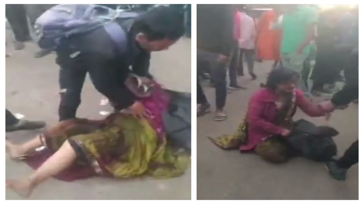 Video: शराब के नशे में चूर पति ने बीच सड़क पत्नी के साथ की मारपीट, सोशल मीडिया पर वीडियो हुआ वीडियो