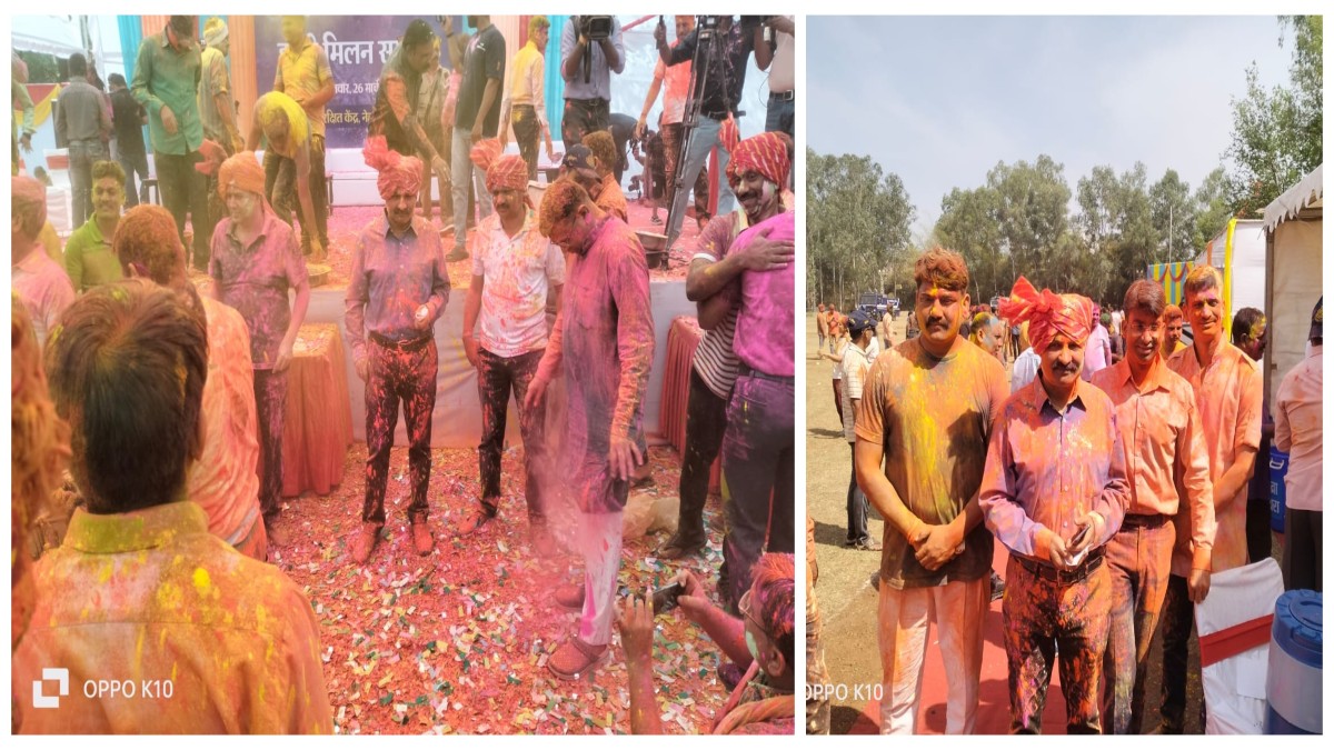 HOLI के जश्न में डूबे पुलिसकर्मी: आज चढ़ा खाकी पर होली का रंग, एक दूसरे को रंग लगाकर दी बधाइयां