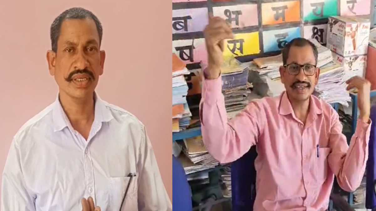 बिलासपुर के शराबी टीचर का एक और वीडियो आया सामने, चंद दिनों पहले स्कूल में ‘पैग मारते’ कैमरे में हुआ था कैद