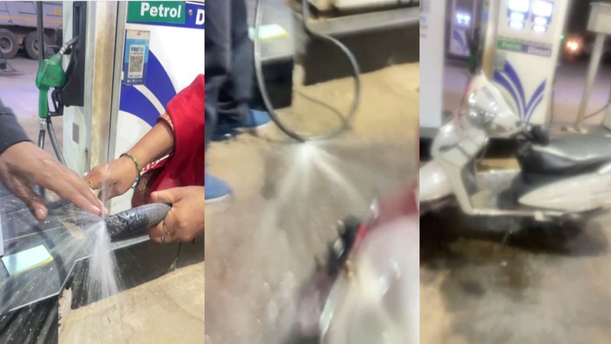 पेट्रोल पंप पर पेट्रोल भरवाते समय फटा पाइप, युवक भीगा, लोगों में मची अफरा-तफरी, देखें Video …