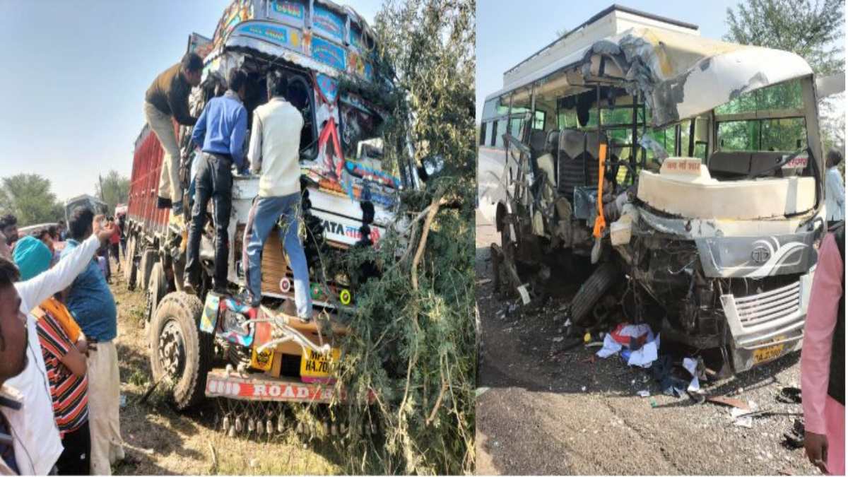 MP भीषण सड़क हादसे में तीन मौतः बस और ट्रक में सीधी भिड़ंत से दोनों वाहन के चालकों ने तोड़ा दम, कई यात्री घायल