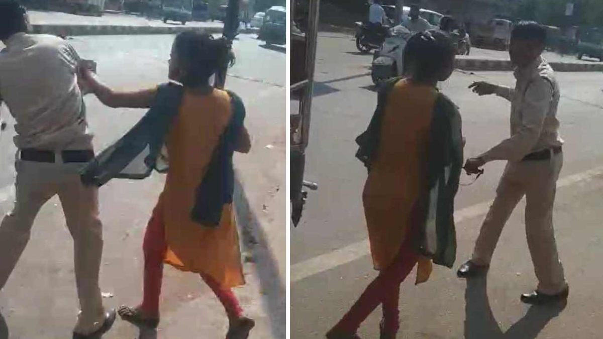 नगर निगम कर्मचारी की महिला ने की पिटाई: बीच सड़क पर जमकर हुआ हंगामा, Video वायरल