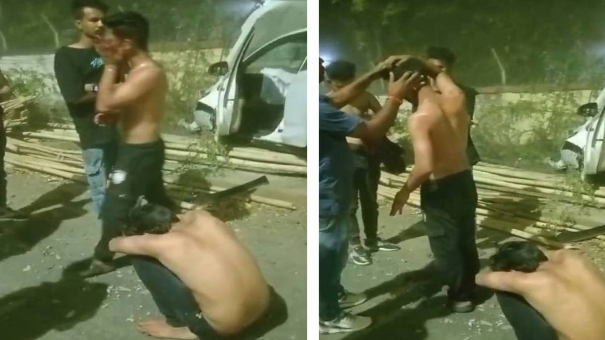 हिट एंड रन केस: आरोपियों का वीडियो आया सामने, अर्धनग्न हालत में कार से निकलते दिखे युवक, फुटपाथ पर सो रहे बुजुर्ग को रौंद कर हुए थे फरार