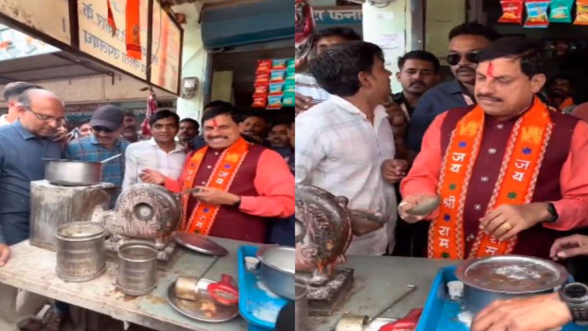 मुख्यमंत्री ने बनाई चाय: लोकसभा चुनाव प्रचार के दौरान दिखा अलग अंदाज, आदिवासियों के साथ छतरी भी घुमाई