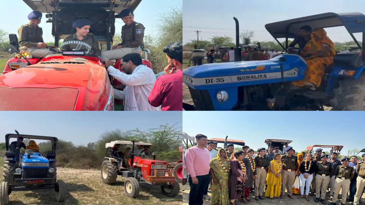 Women’s Day पर पुलिस की अनूठी पहल: बेलन व हंसिया पकड़ने वाली महिलाओं ने चलाया ट्रैक्टर, खूबसूरत तस्वीर आई सामने