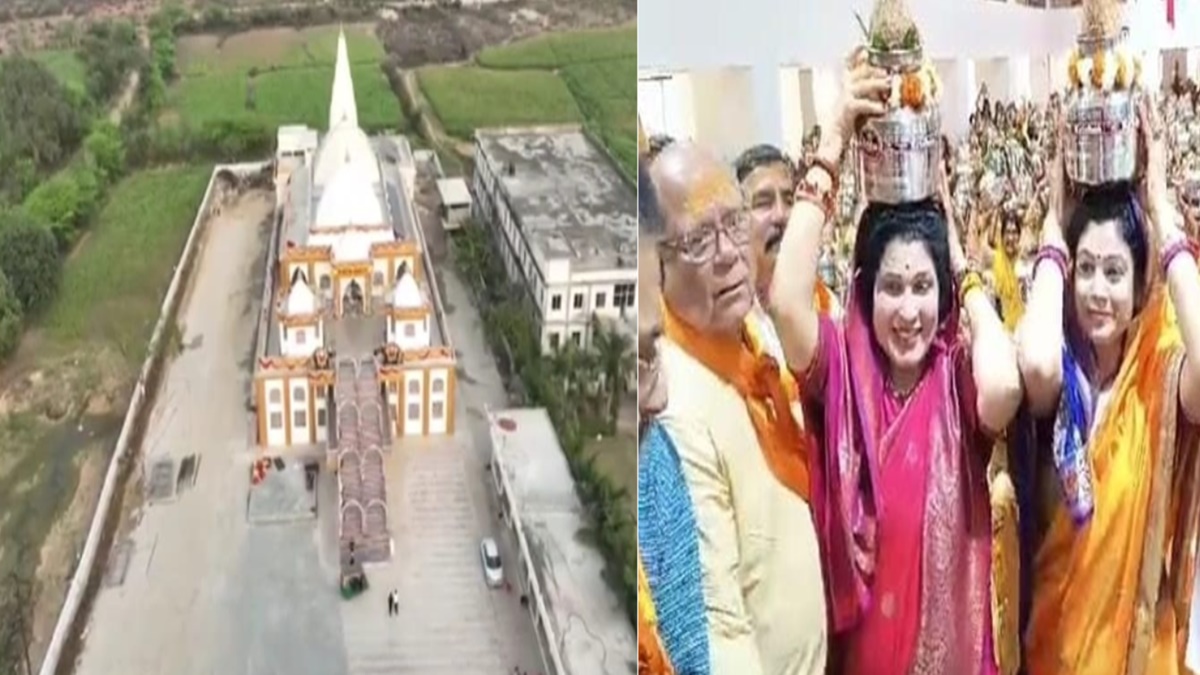Gwalior में बना MP का पहला मां संपूर्ण अष्ट महालक्ष्मी मंदिर: सर पर कलश रखकर यात्रा में शामिल हुईं मंत्री कृष्णा गौर, कहा- प्रदेश को बड़ा धार्मिक पर्यटन स्थल मिल गया