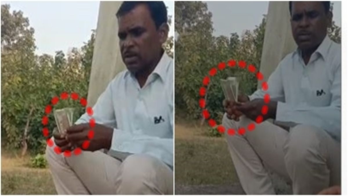 रिश्वत लेते कैमरे में कैद हुआ वनकर्मी, किसान से मांगी थी घूस