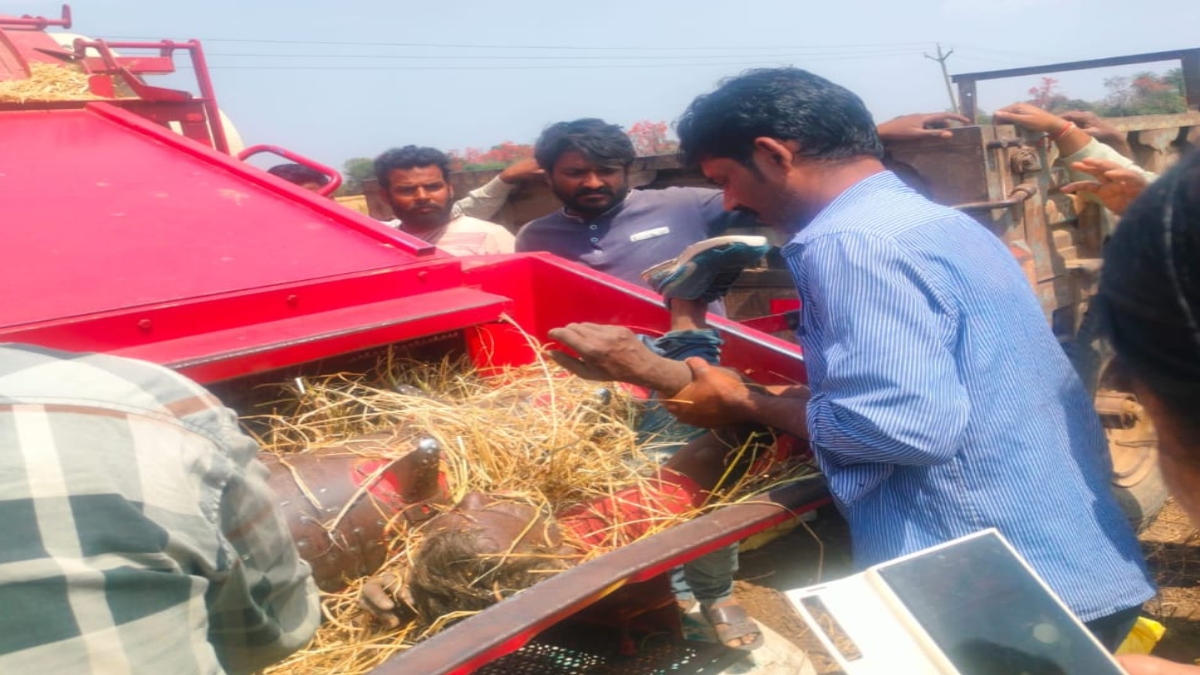 दर्दनाक: थ्रेसर मशीन में फंसकर युवक की मौत, कड़ी मशक्कत के बाद निकाला गया शव