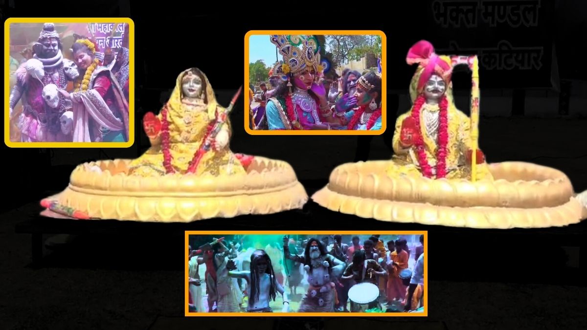 महाकाल की नगरी में भस्म से खेली होली: भोलेनाथ संग पार्वती और कृष्ण संग राधा ने मनाई होली, मुंड माला पहने भूत, पिशाच समेत नंदी और भक्त भी हुए शामिल