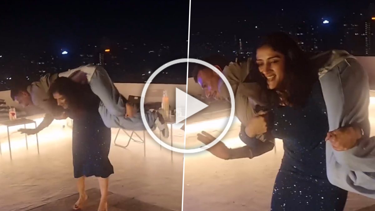 Viral Video: महिला रेसलर Sangeeta Phogat ने Yuzvendra Chahal की बना दी चकरघिन्नी, कंधे पर लटके क्रिकेटर का हुआ बुरा हाल, देखें मजेदार वीडियों