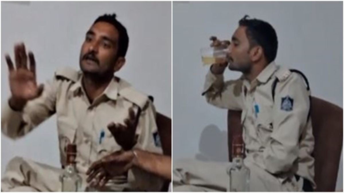 शराबी आरक्षक लाइन अटैच: होटल में दोस्तों के साथ छलका रहा था जाम, SP ने की कार्रवाई  