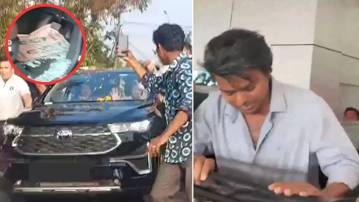 एयरपोर्ट के बाहर फैंस के सैलाब से घिरे Thalapathy Vijay, कार की बोनट पर चढ़ गए लोग, टूटा कार का शीशा …