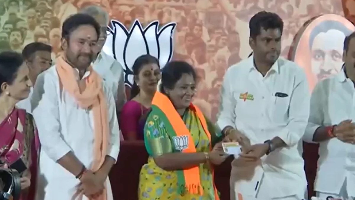 राज्यपाल पद से इस्तीफा देने के बाद फिर BJP में शामिल हुईं तमिलिसाई सुंदरराजन