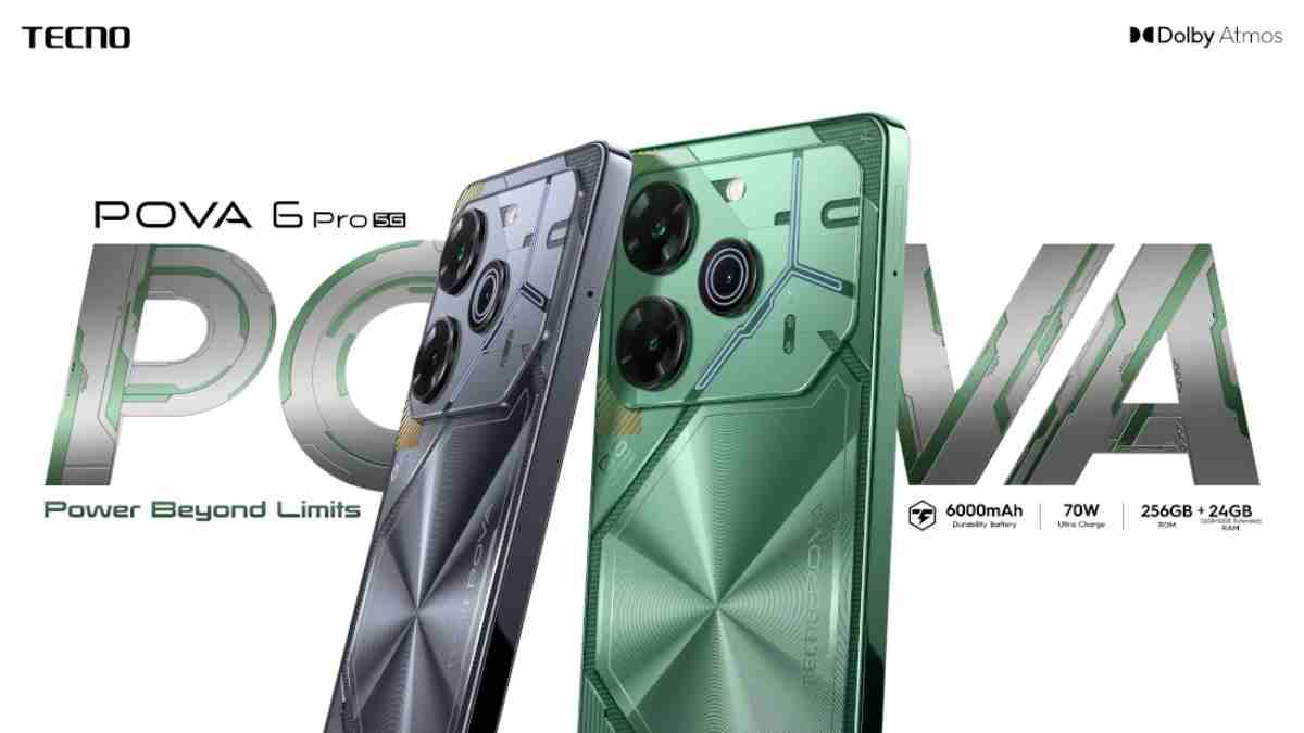 Tecno Pova 6 Pro 5G भारत में हुआ लॉन्च, फ्यूचरिस्टिक एलईडी डिजाइन के साथ मिलेगी 6000 mAh बैटरी