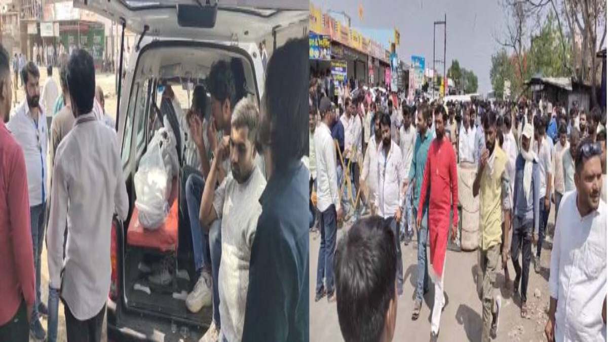 हत्या पर बवाल: परिजनों और हिंदू संगठन के लोगों ने किया चक्काजमा, आरोपी की दुकान जमींदोज