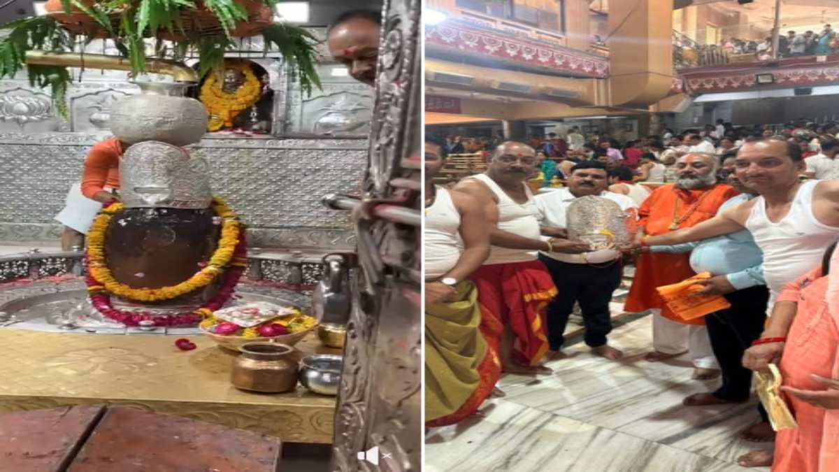 महाकाल में छत्तीसगढ़ के भक्त ने किया दान: बाबा को चढ़ाया रजत जड़ित 2 किलो का चमचमाता मुकुट, श्रद्धालुओं को मिला सम्मान