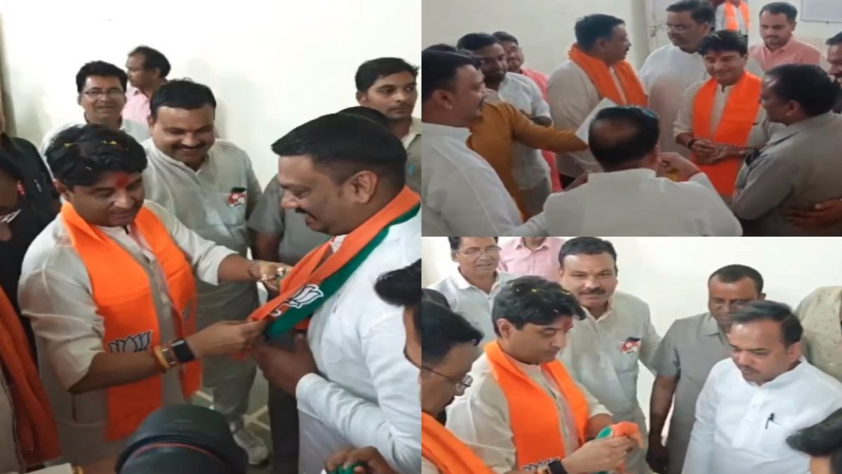 कांग्रेस को एक और बड़ा झटका: नगर पालिका अध्यक्ष समेत 3 पार्षद बीजेपी में हुए शामिल, केंद्रीय मंत्री सिंधिया ने दिलाई सदस्यता