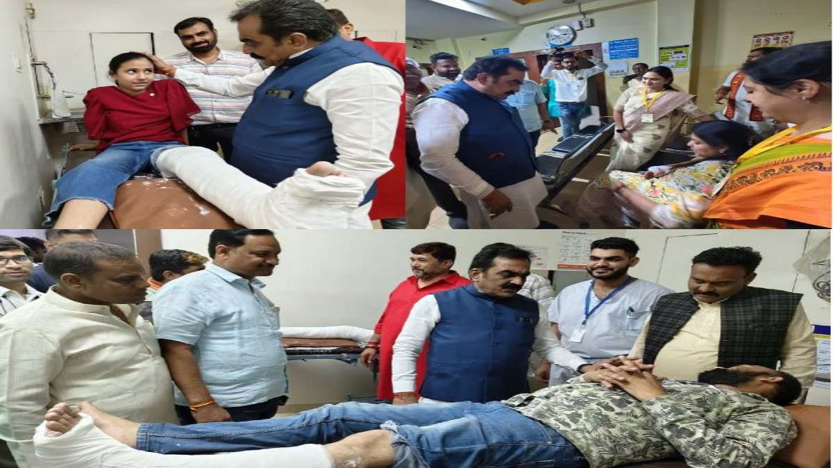 रोड शो में घायलों के प्रति PM ने जताई चिंताः मोदी के निर्देश के बाद घायलों से मिले PWD मंत्री राकेश सिंह