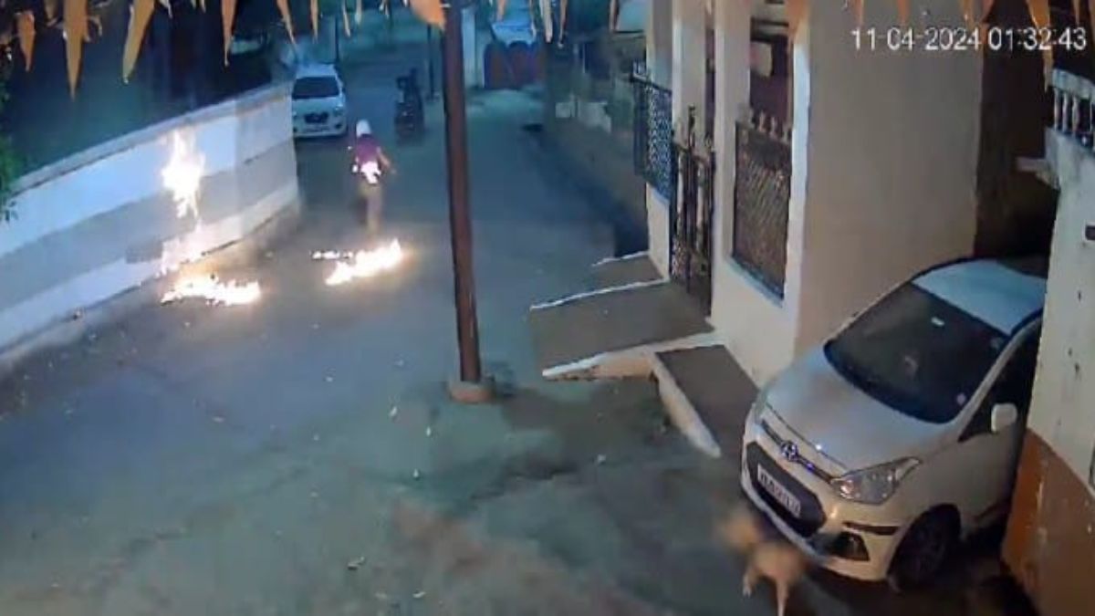 वकील के घर पर पेट्रोल बम से हमला: घटना CCTV में कैद, आरोपियों की तलाश जारी