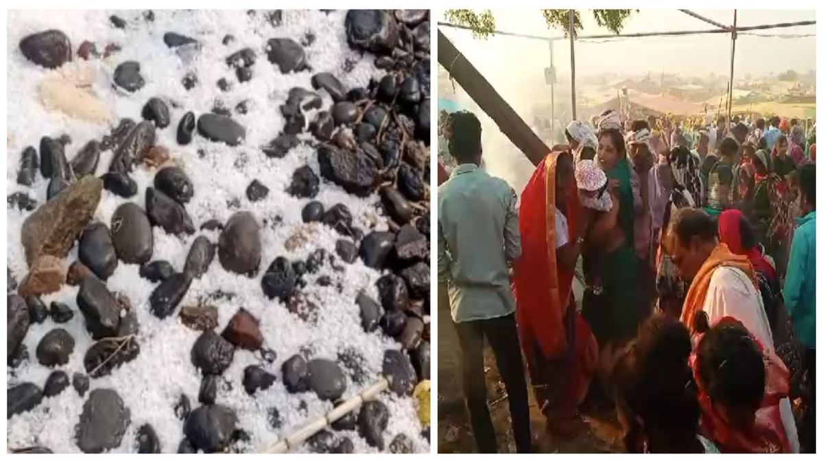 प्रदेश के इस क्षेत्र में आंधी तूफान के साथ हुई ओलावृष्टि, मूसलाधार बारिश से मेले में मची अफरा-तफरी