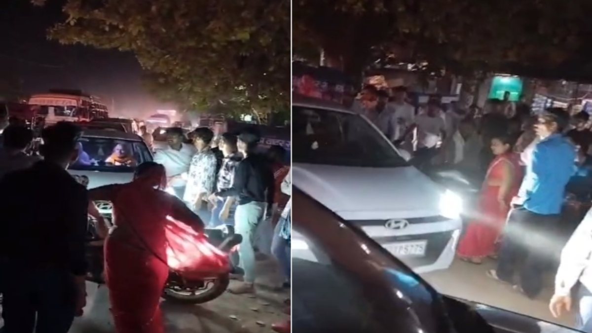नशे में धुत युवकों की गुंडागर्दी: बीच सड़क पर महिलाओं से की मारपीट, Video वायरल