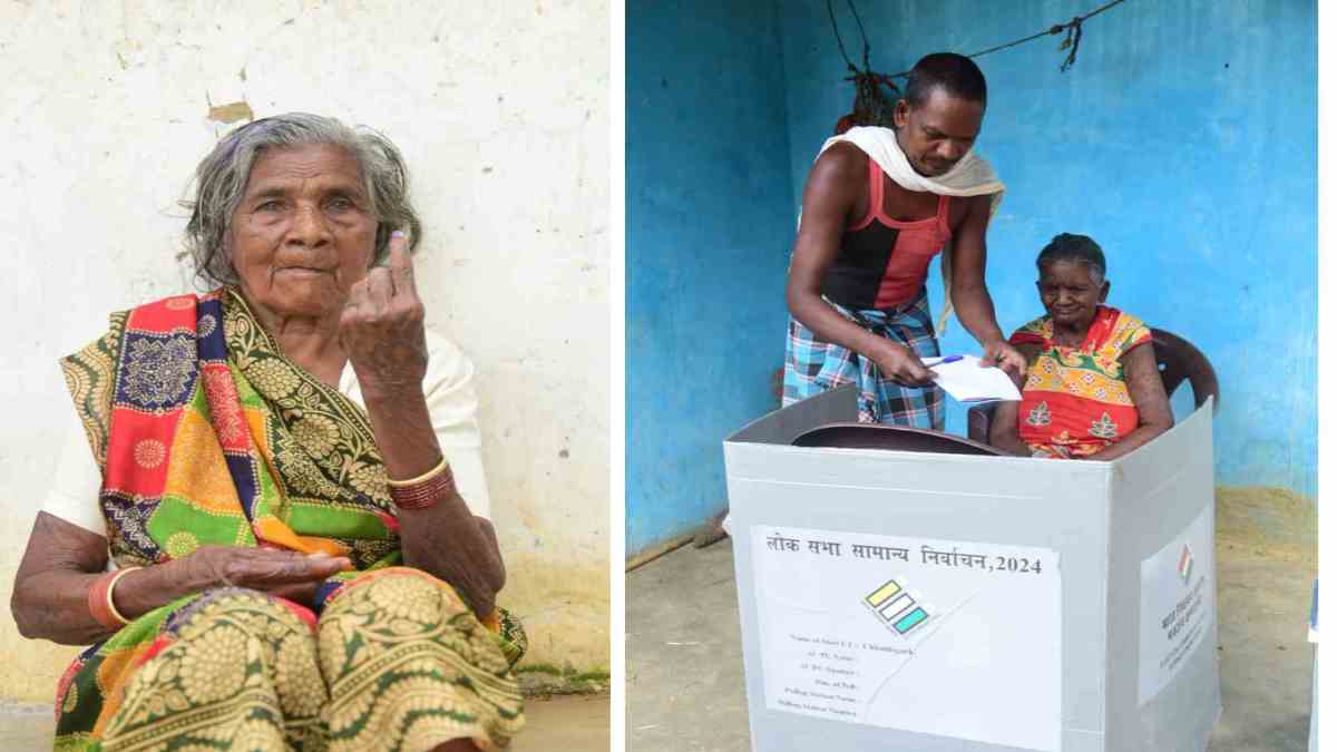 Lok Sabha Election 2024: पगडंडियों से होकर घरों तक पहुंचे मतदान दल, 85 से अधिक उम्र के बुजुर्गों और दिव्यांगों ने किया मतदान