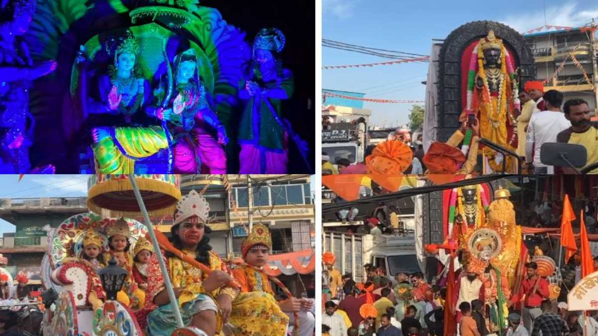 MP में रामनवमी की धूम: रामलला की आकर्षक झांकी के साथ जगह-जगह निकली शोभायात्रा, राम नाम के गूंजे जयकारे