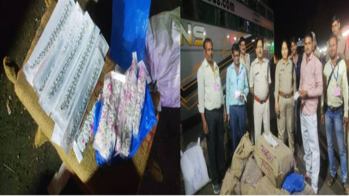 पुलिस और SST की बड़ी कार्रवाई: चेकिंग के दौरान 3 बस से भारी मात्रा में चांदी के आभूषण जब्त