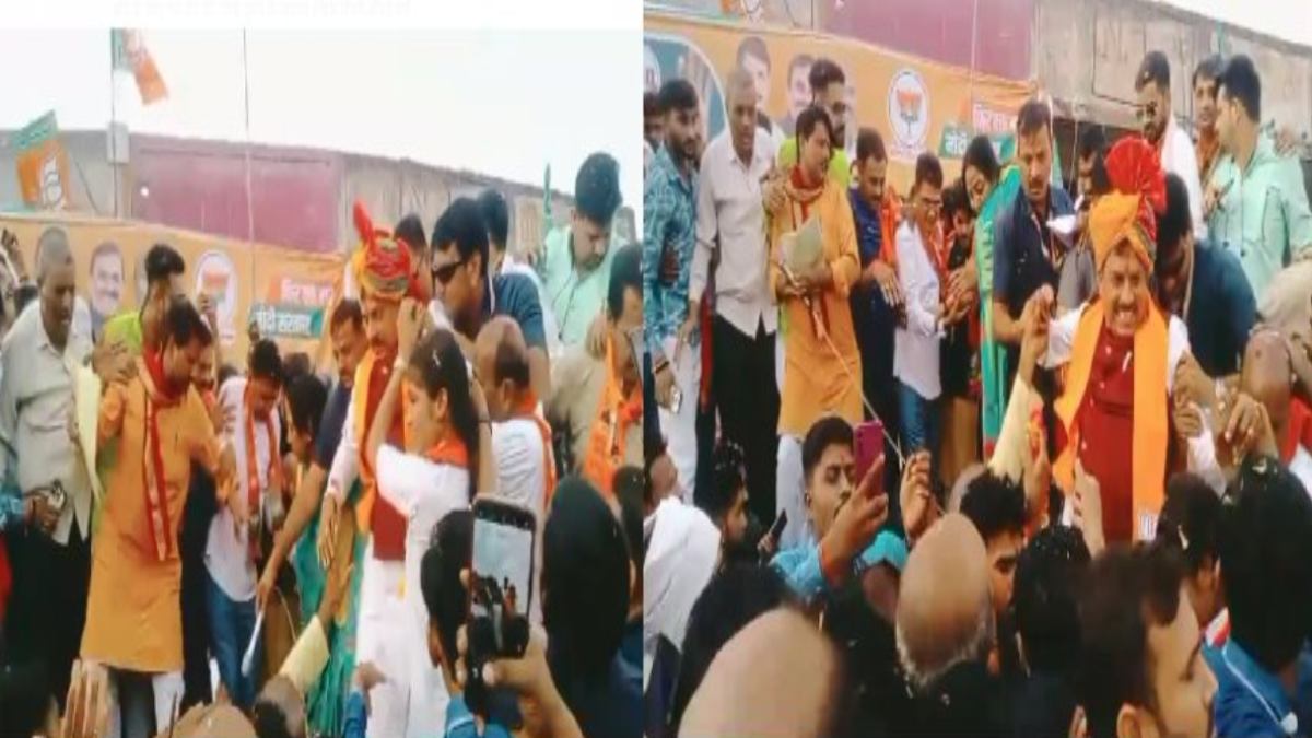 बाल-बाल बचे CM मोहन: जनसभा को संबोधित करने के दौरान टूटा मंच, देखें Video