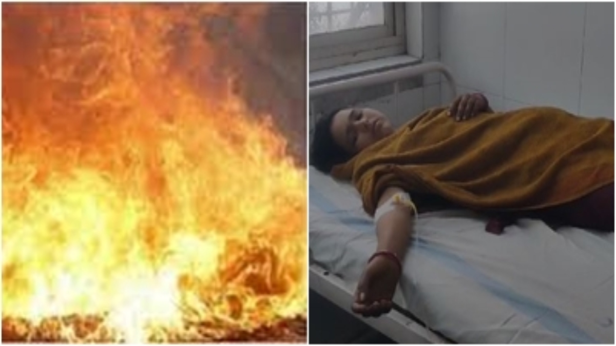 गहरी नींद में सो रहा था परिवार: आधी रात को घर में लगी आग, दो बच्चे समेत पति-पत्नी झुलसे