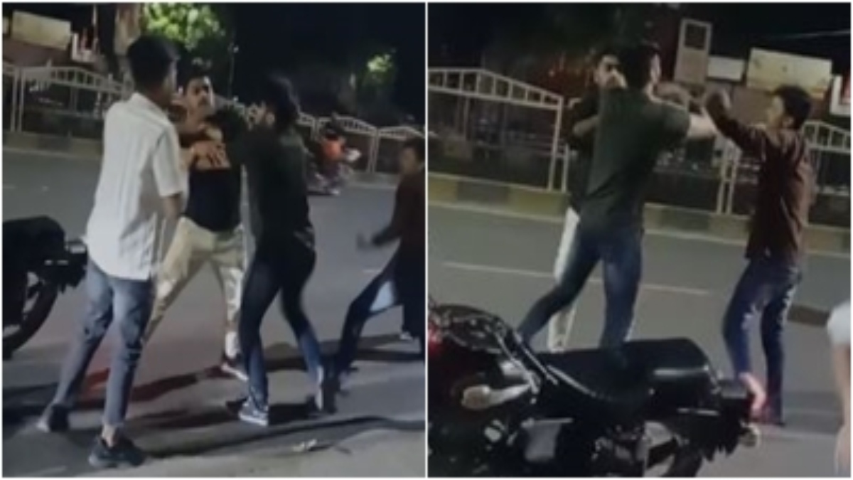 युवती पर कमेंट को लेकर विवाद: बीच सड़क जमकर चले लात-घूंसे, VIDEO वायरल 