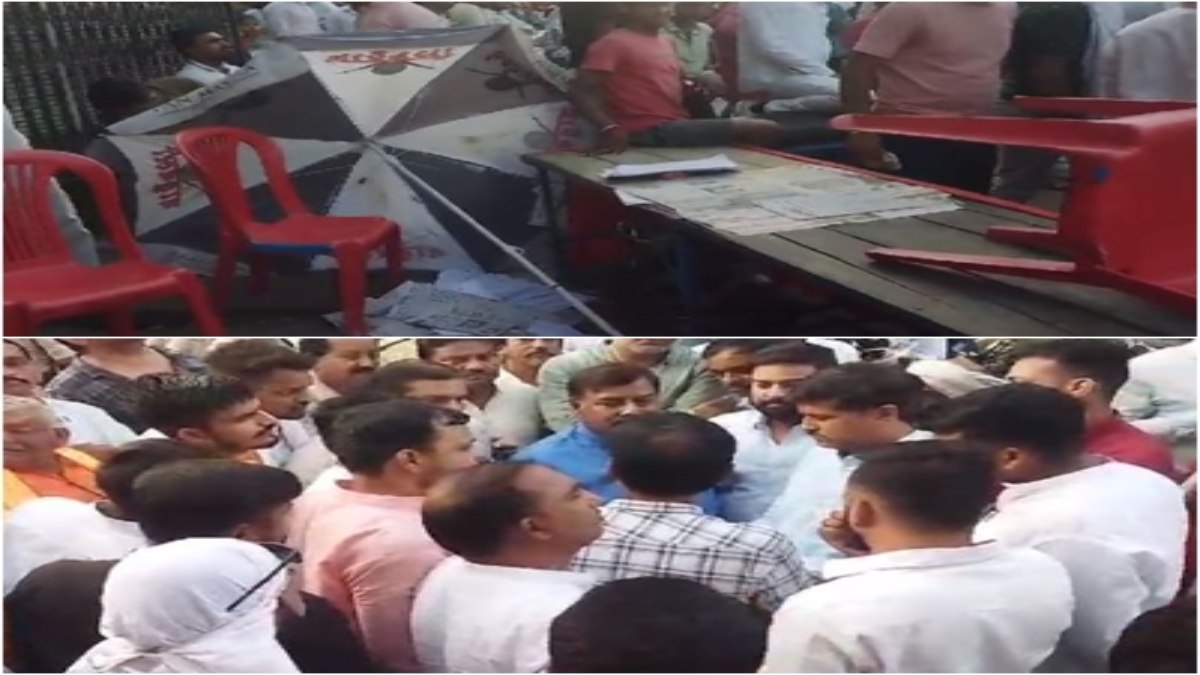 पोलिंग बूथ पर भिड़े बीजेपी-कांग्रेस के कार्यकर्ता: मतदान खत्म होते-होते मचा घमासान, एक दूसरे को देख लेने की दी धमकी