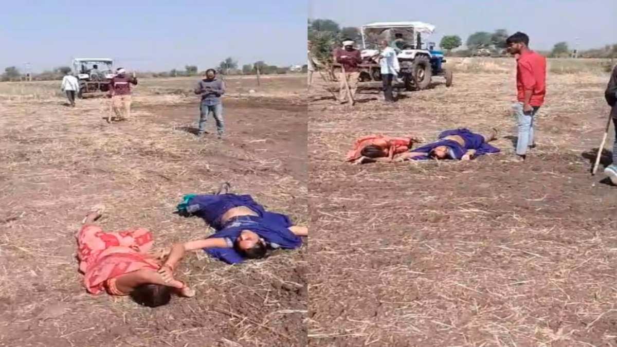 जमीनी विवाद के बाद दो पक्षों में हंगामा: खेत में लेटी महिलाओं पर ट्रैक्टर चढ़ाने का दावा, Video वायरल