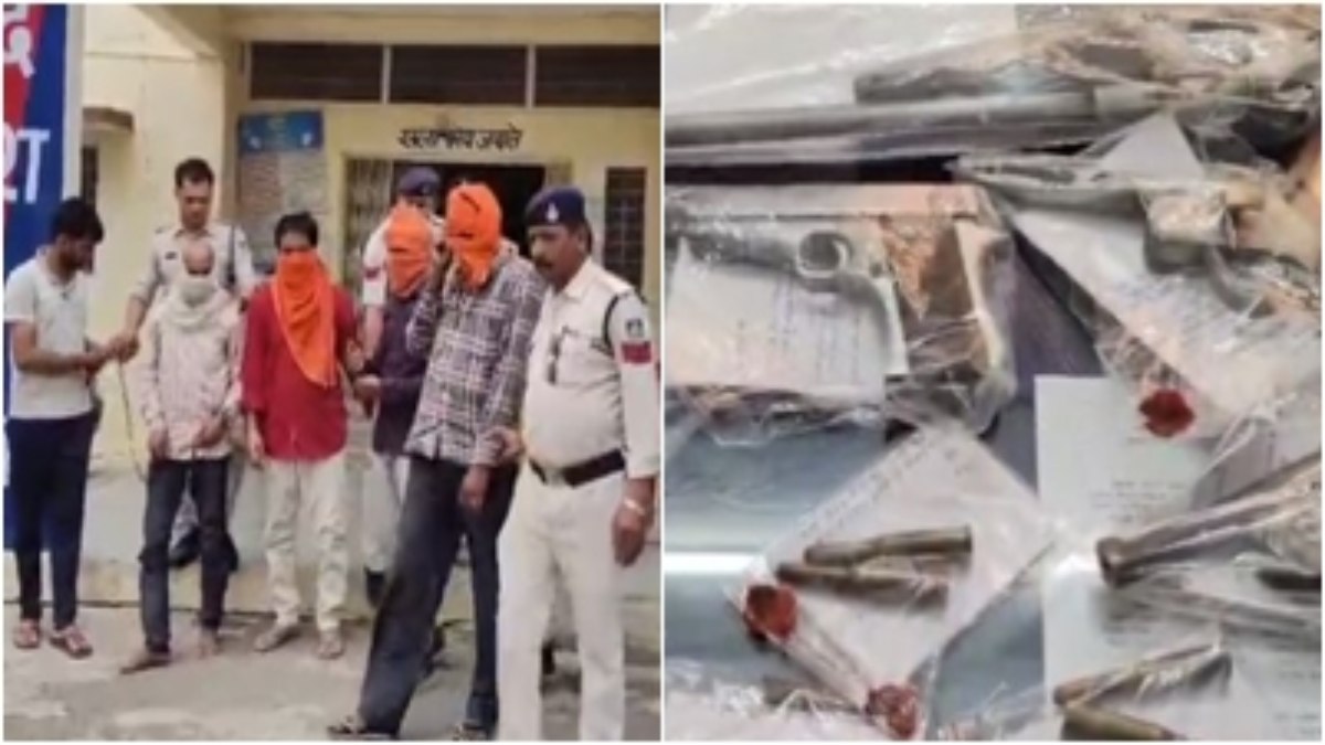 पुलिस का एक्शन: वारंटी समेत 4 आरोपी गिरफ्तार, 3 देसी कट्टा 1 पिस्टल समेत जिंदा कारतूस बरामद