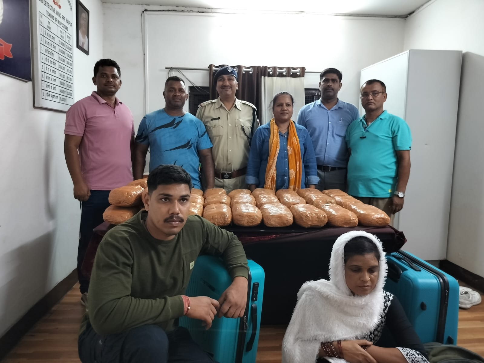 रायपुर रेलवे स्टेशन में मंदिरहसौद की टास्क टीम ने पकड़ा 6.36 लाख का गांजा, युवक-युवती गिरफ्तार… ऐसे हुआ शक