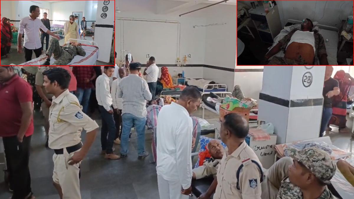 बागेश्वर धाम ड्यूटी करने जा रहा पुलिस वाहन दुर्घटनाग्रस्त: टायर फटने से पुल से नीचे उतरी गाड़ी, 10 पुलिसकर्मी घायल