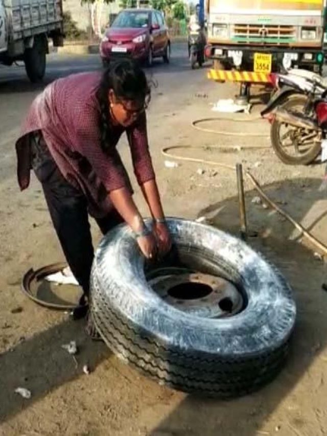ये महिला ट्रक बनाती ही नहीं, टायर भी बदल लेती है